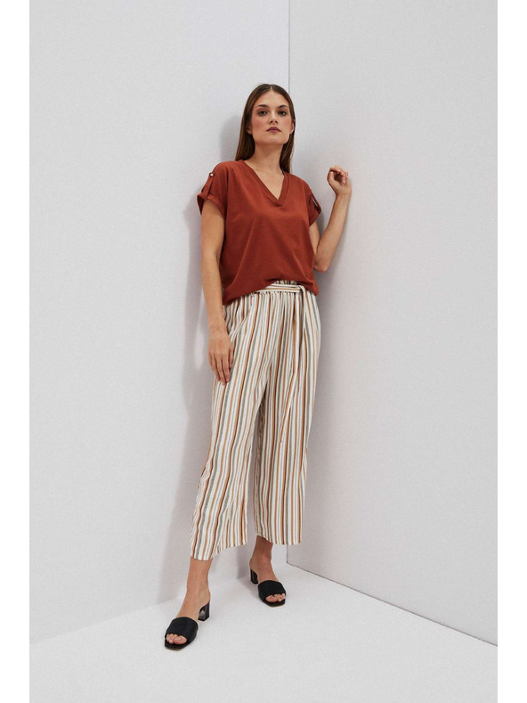 Moodo Bluza s V-izrezom smeđa Moodo