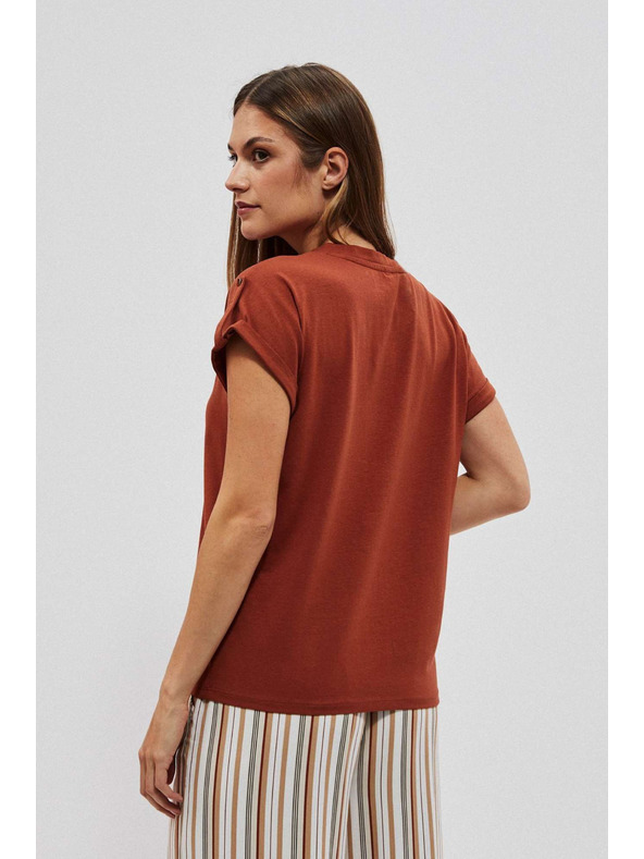 Moodo Bluza s V-izrezom smeđa Moodo