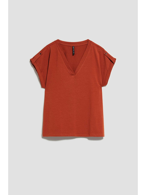 Moodo Bluza s V-izrezom smeđa Moodo