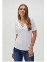 Moodo Bijela bluza s dekorativnim izrezom Moodo