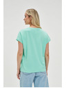 Moodo Pamučna majica V-izreza mentol Moodo