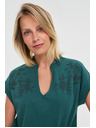 Moodo Pamučna bluza zelena Moodo