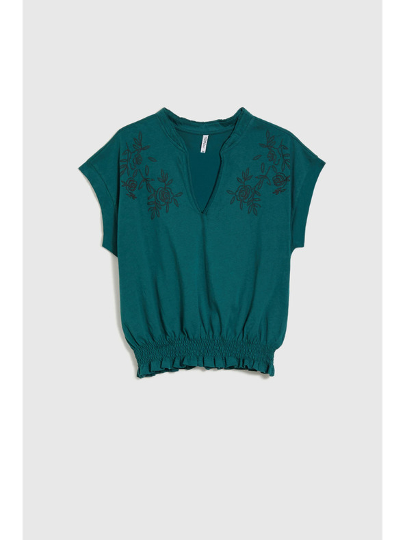 Moodo Pamučna bluza zelena Moodo