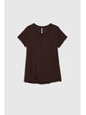 Moodo Smeđa majica s kratkim rukavima Moodo
