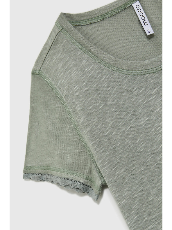 Moodo Bluza s kratkim rukavima maslinasta Moodo