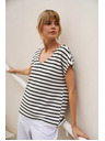 Moodo Bijela prugasta bluza Moodo