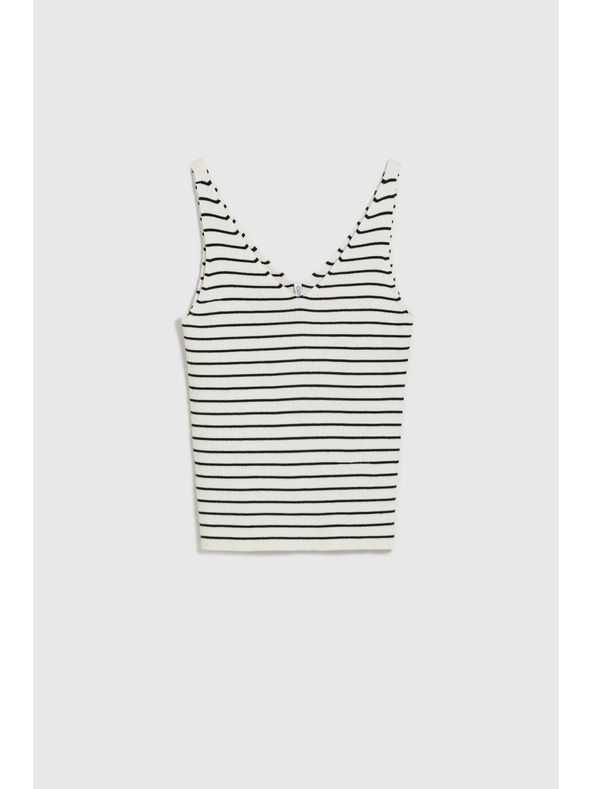 Moodo Prugasti bež pamučni top Moodo