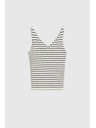 Moodo Prugasti bež pamučni top Moodo