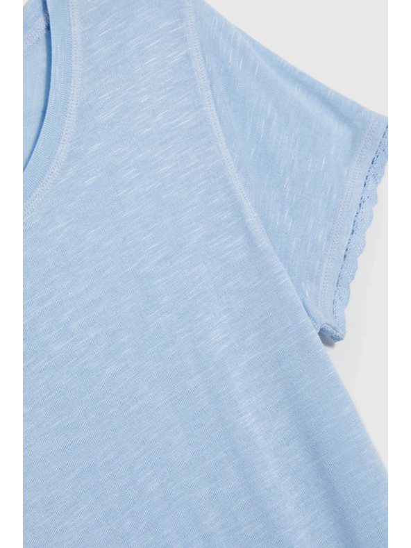 Moodo Svijetlo plava bluza s okruglim izrezom Moodo