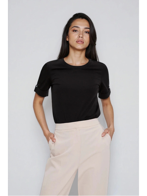 Moodo Pamučna majica crna Moodo