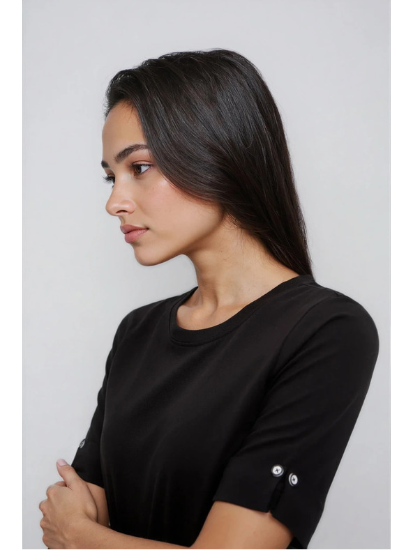 Moodo Pamučna majica crna Moodo