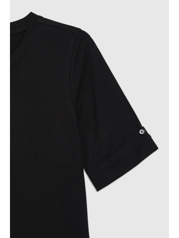 Moodo Pamučna majica crna Moodo