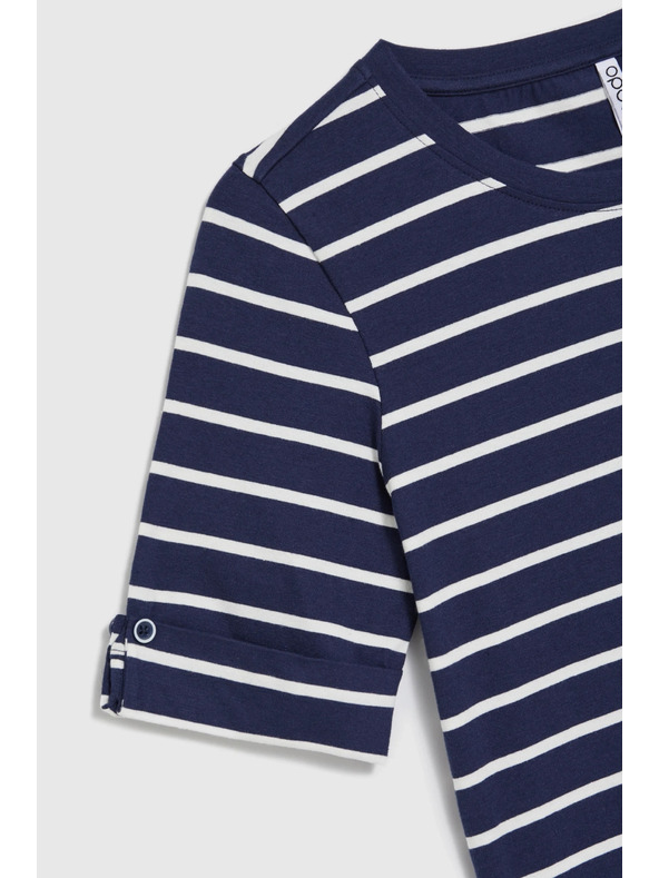 Moodo Prugasta tamno plava pamučna majica Moodo