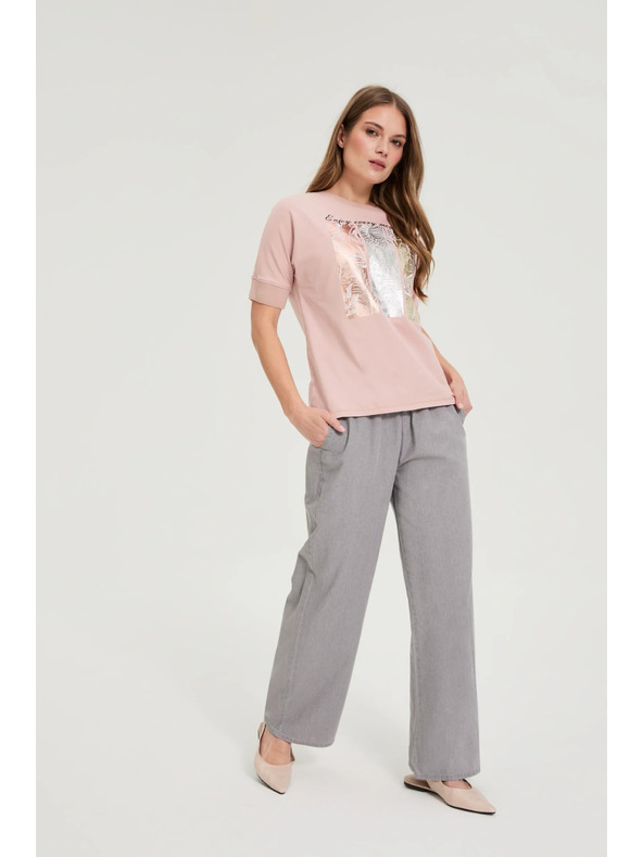 Moodo Pamučna bluza s printom Moodo