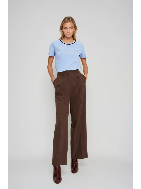 Moodo Svijetlo plava bluza s natpisom Moodo