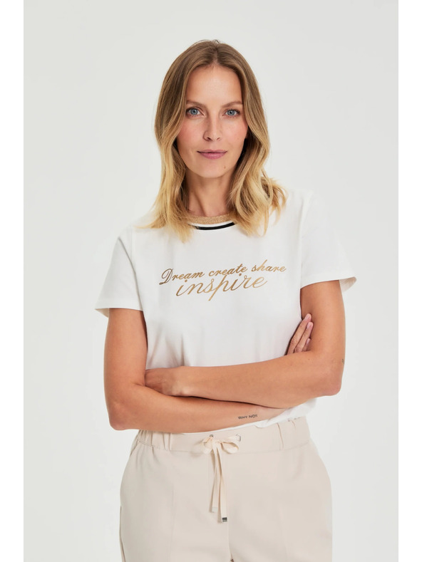 Moodo Bijela bluza s natpisom Moodo