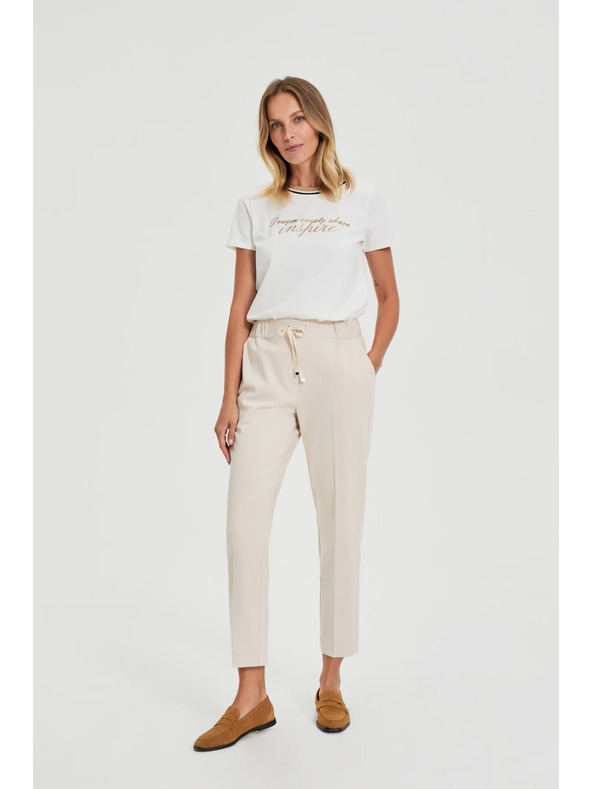 Moodo Bijela bluza s natpisom Moodo