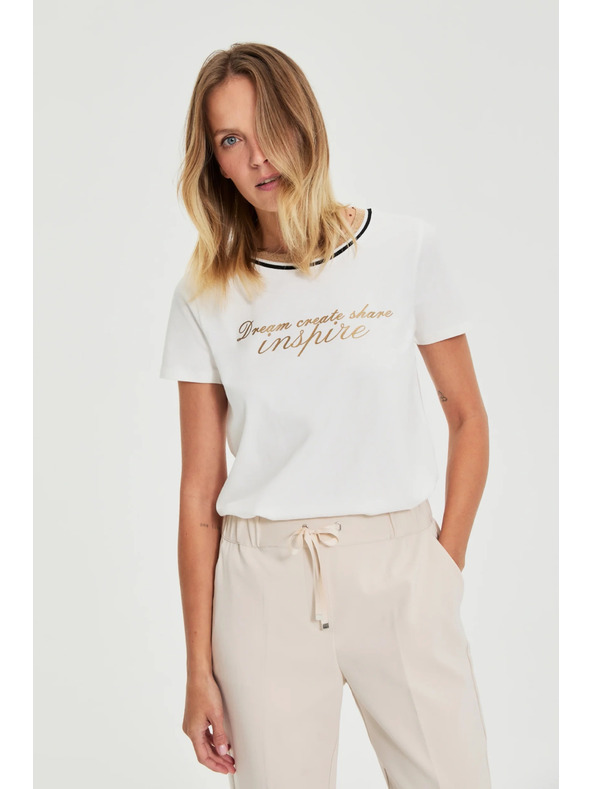 Moodo Bijela bluza s natpisom Moodo