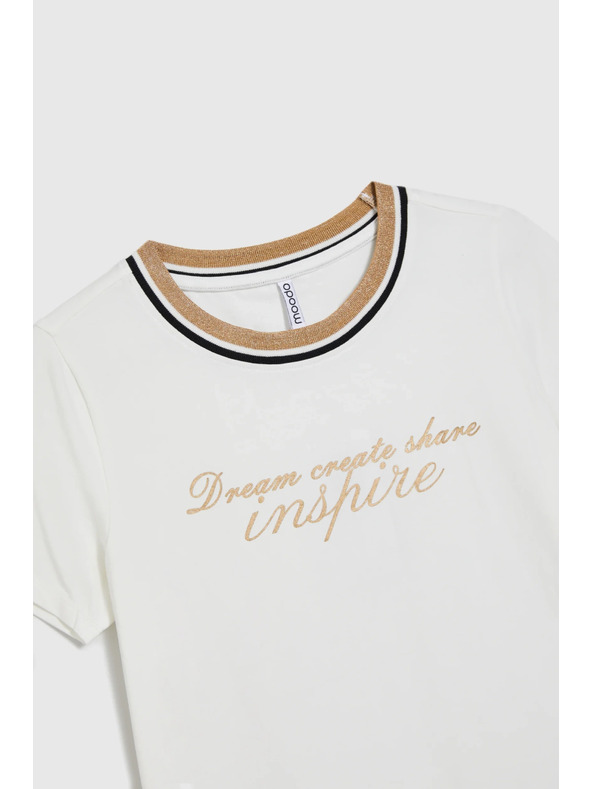 Moodo Bijela bluza s natpisom Moodo