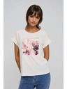Moodo Ecru majica s printom Moodo