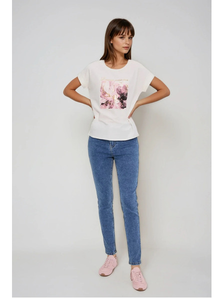 Moodo Ecru majica s printom Moodo