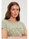 Moodo Maslinasta bluza s natpisom Moodo