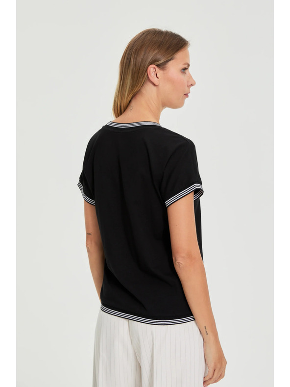 Moodo Crna pamučna bluza Moodo