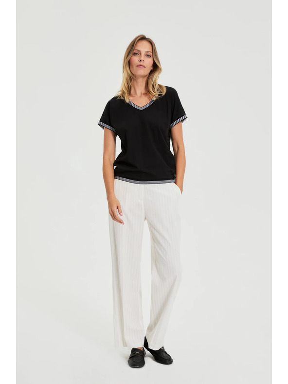 Moodo Crna pamučna bluza Moodo