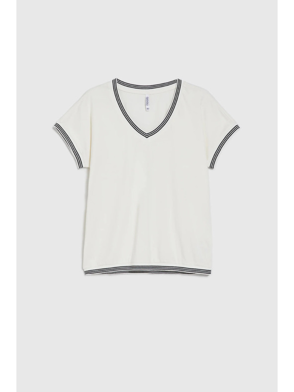 Moodo Bijela pamučna bluza Moodo