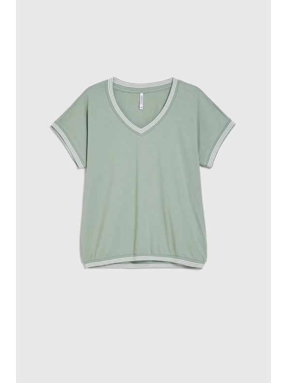 Moodo Maslinasta pamučna bluza Moodo