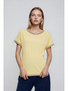 Moodo Žuta bluza s dekorativnim rubom Moodo