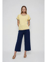 Moodo Žuta bluza s dekorativnim rubom Moodo