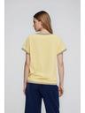 Moodo Žuta bluza s dekorativnim rubom Moodo