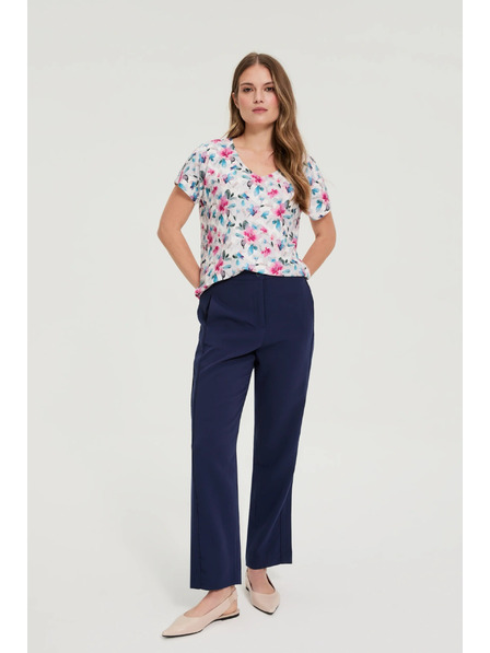 Moodo Bijela bluza s V-izrezom Moodo