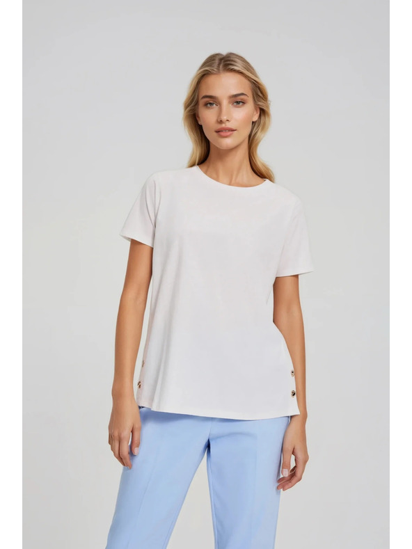 Moodo Bijela bluza s dekorativnim gumbima Moodo