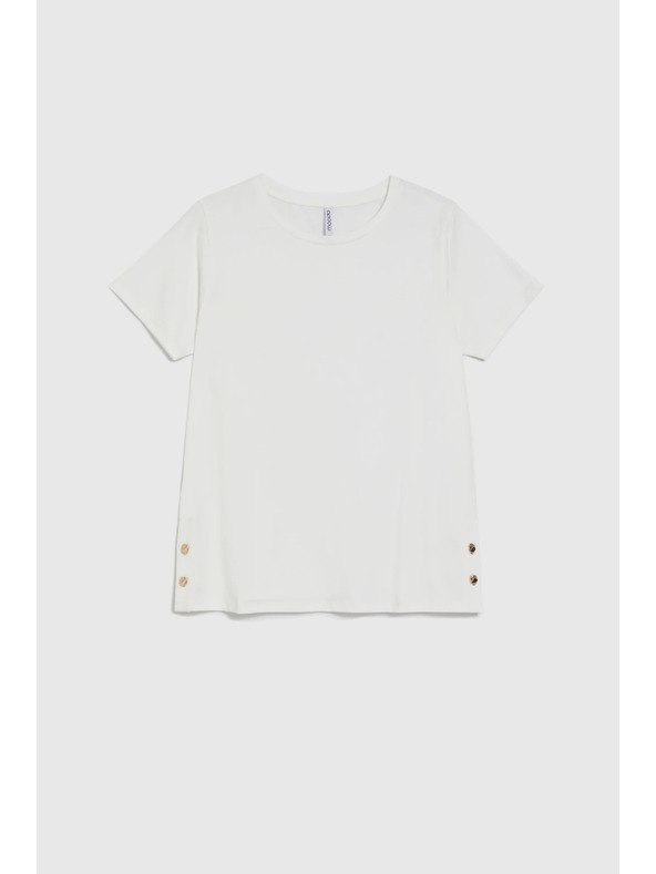 Moodo Bijela bluza s dekorativnim gumbima Moodo