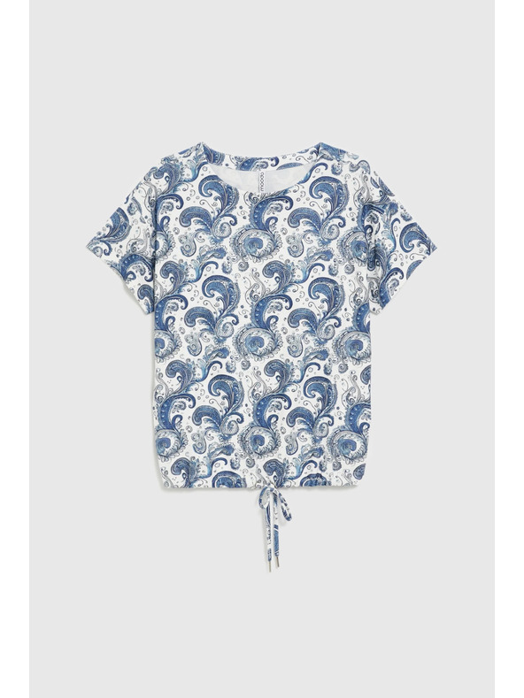 Moodo Top s paisley uzorkom bijeli Moodo