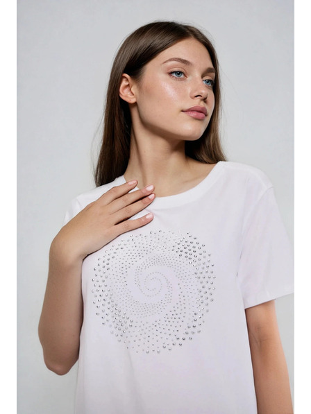 Moodo Bijela bluza s džepovima Moodo