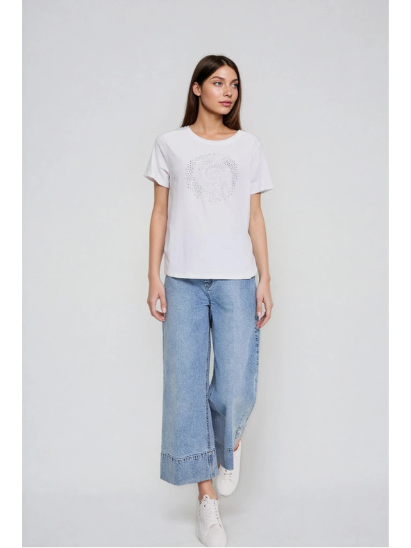 Moodo Bijela bluza s džepovima Moodo