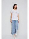 Moodo Bijela bluza s džepovima Moodo