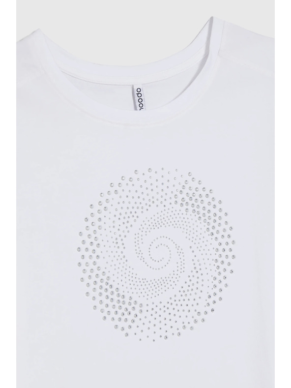 Moodo Bijela bluza s džepovima Moodo