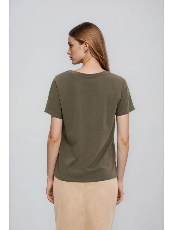 Moodo Maslinasta bluza s džepovima Moodo