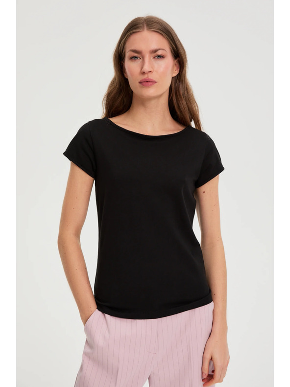 Moodo Pamučna majica crna Moodo