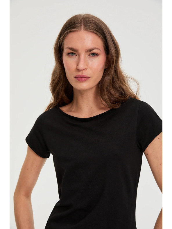 Moodo Pamučna majica crna Moodo