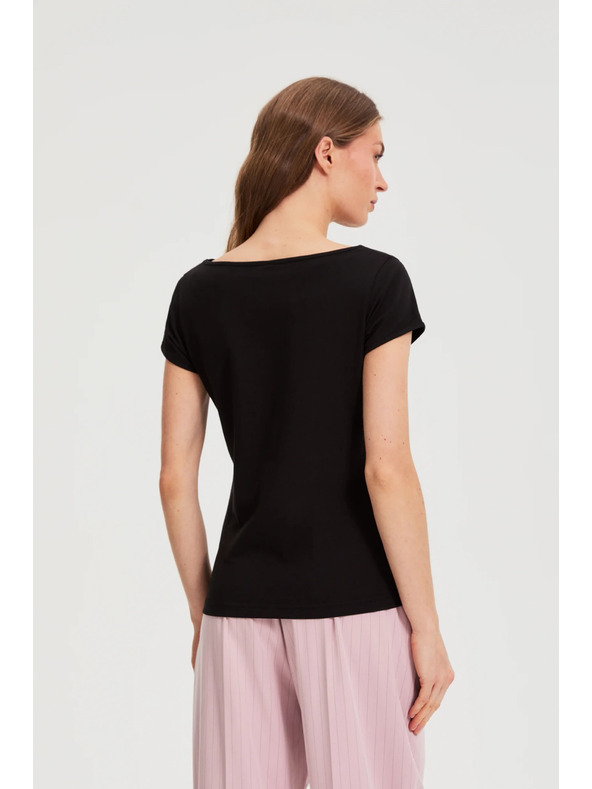 Moodo Pamučna majica crna Moodo