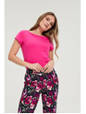 Moodo Pamučna majica fuksija Moodo