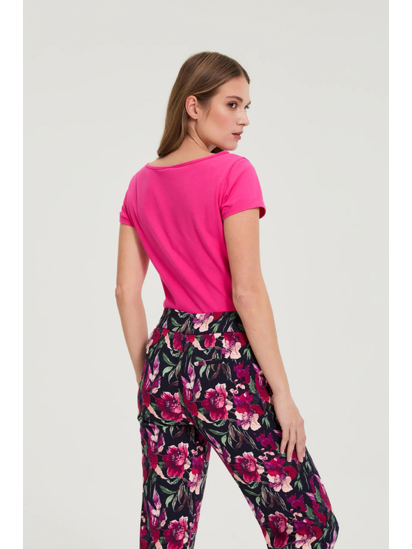 Moodo Pamučna majica fuksija Moodo