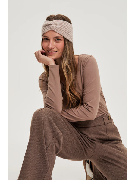 Moodo Pletena ružičasta traka za glavu Moodo