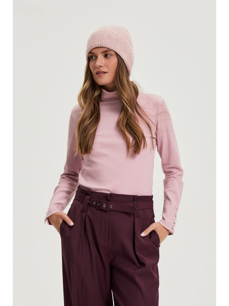 Moodo Pletena ružičasta kapa Moodo