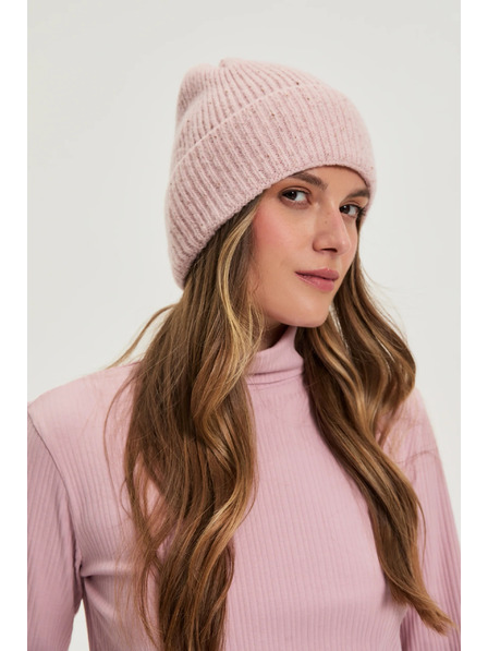 Moodo Pletena ružičasta kapa Moodo